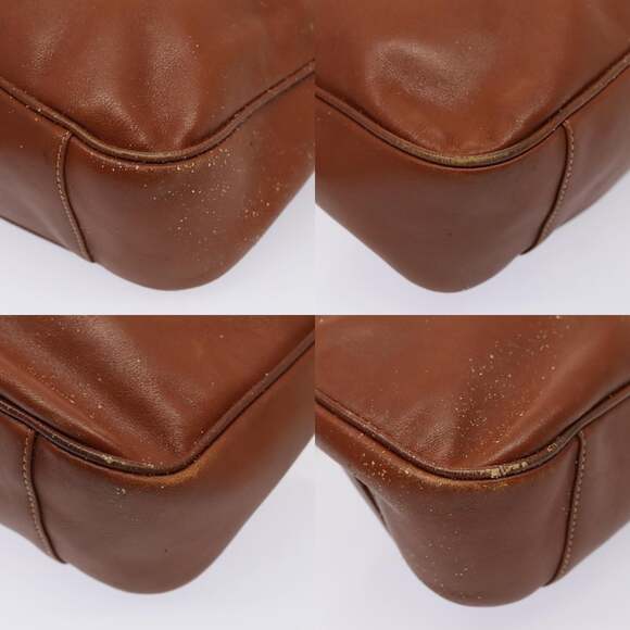 GUCCI Bamboo Hand Bag Leather Brown Gold 001 2404 001 2404 - Picture 10 of 12